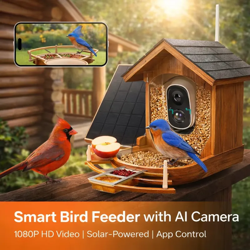 Smart Bird Feeder Camera - Mangeoire à oiseaux automatique intelligente avec