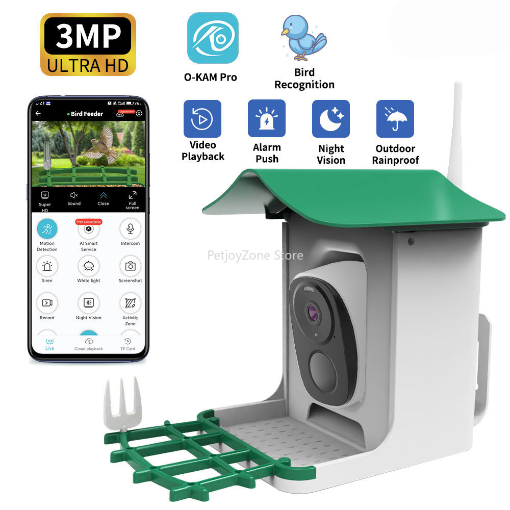 Smart Bird Feeder Camera - Caméra de mangeoire à oiseaux intelligente