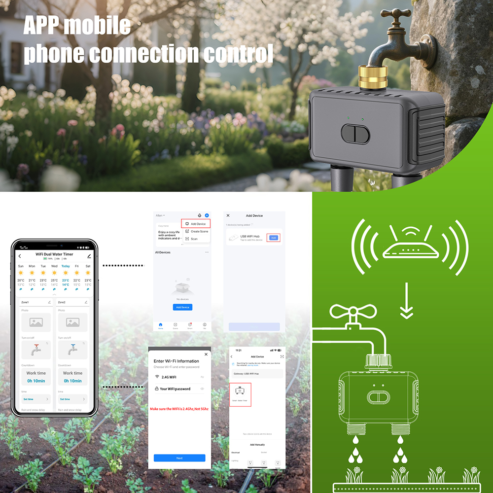 Tuya WiFi minuterie d'eau inte - Smart Garden Sphagnum Moss avis et prix