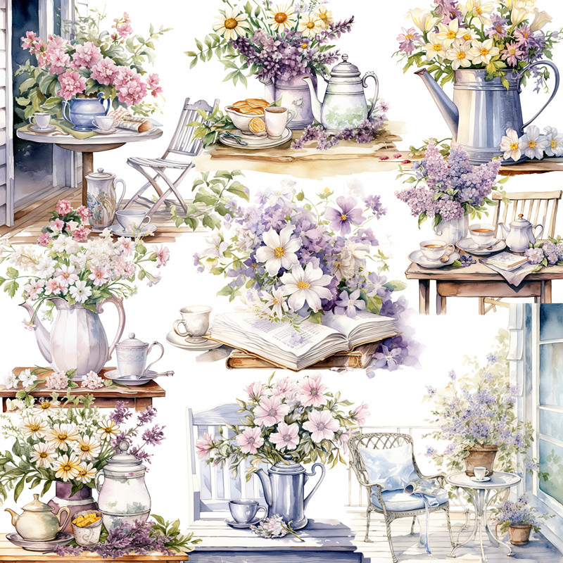 Autocollant de thé de l'après- - Garden Journal Planner avis et prix